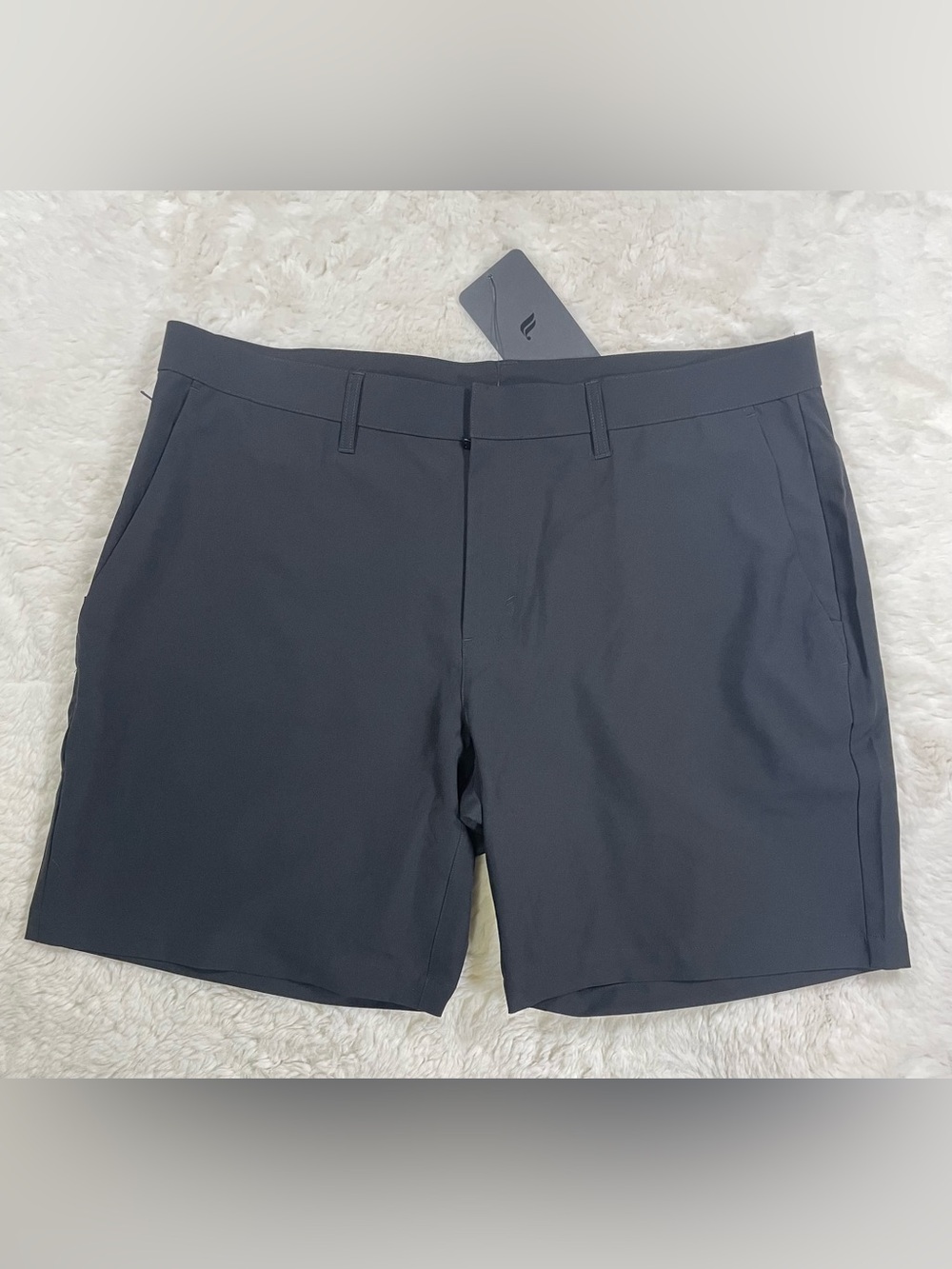 Fabletics Men's Flat-Front Shorts - Black, Size 38, NWT